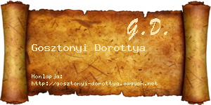 Gosztonyi Dorottya névjegykártya