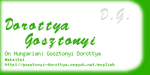 dorottya gosztonyi business card